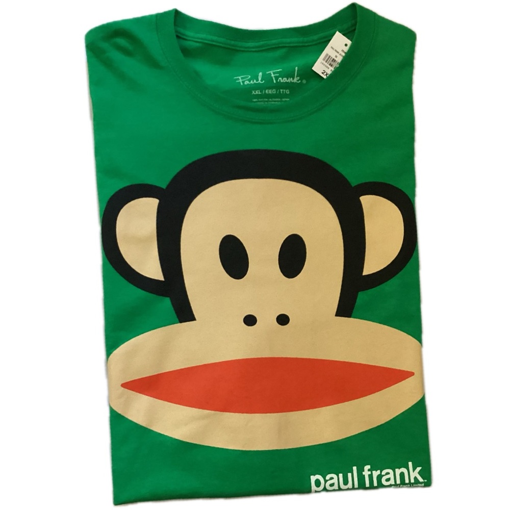 Paul Frank monkey graphic T-shirt Julius NWT 2XL Green